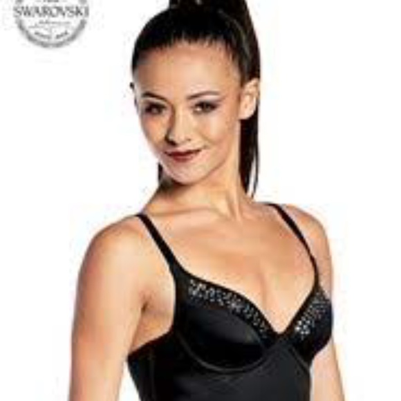 NWT Ivy Sky Swarovski® CRYSTAL BUSTIER in Black - Picture 1 of 9